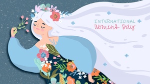 Womens Day, March 8th, Girly backgrounds, Dream, Floral, Illustration, Happy, 4K wallpaper