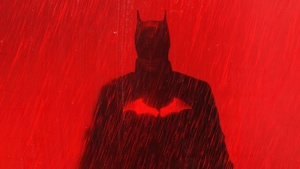 The Batman, 2022 Movies, DC Comics, Red background, 4K wallpaper