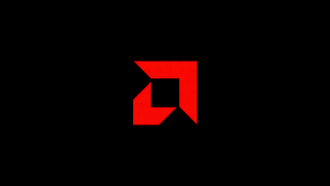 AMD, Minimal logo, Black background, Simple, 4K wallpaper