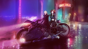 Artist, Artwork, Digital Art, Cyberpunk, Biker, Anime Girl, Neon, Cityscape, Artstation, 4K wallpaper