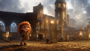 Brave, Disney Princess, Cute art, AI art, 4K wallpaper