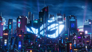 ASUS ROG, Futuristic city, Cyberpunk, 4K wallpaper