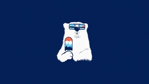 Polar Bear, Animals, Minimalism, Minimalist, 4K wallpaper