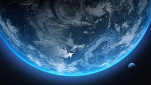Planet Earth, Orbit, Outer space, Cosmos, 4K wallpaper
